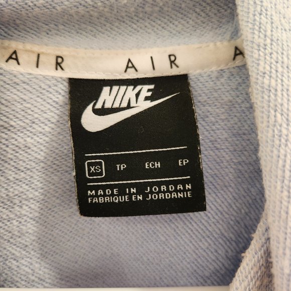 Women's Baby Blue NIKE AIR Hoodie - Picture 3 of 5